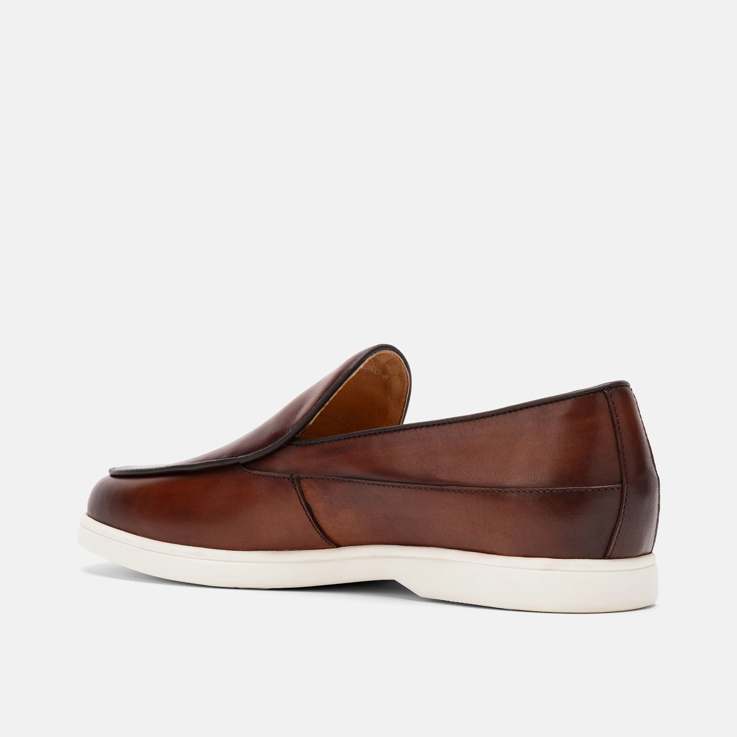 Alessandro Mahogany Leather Venetian Loafers