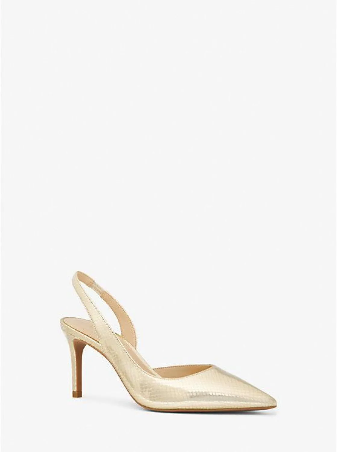 Alina Flex Metallic Snake Embossed Leather Pump