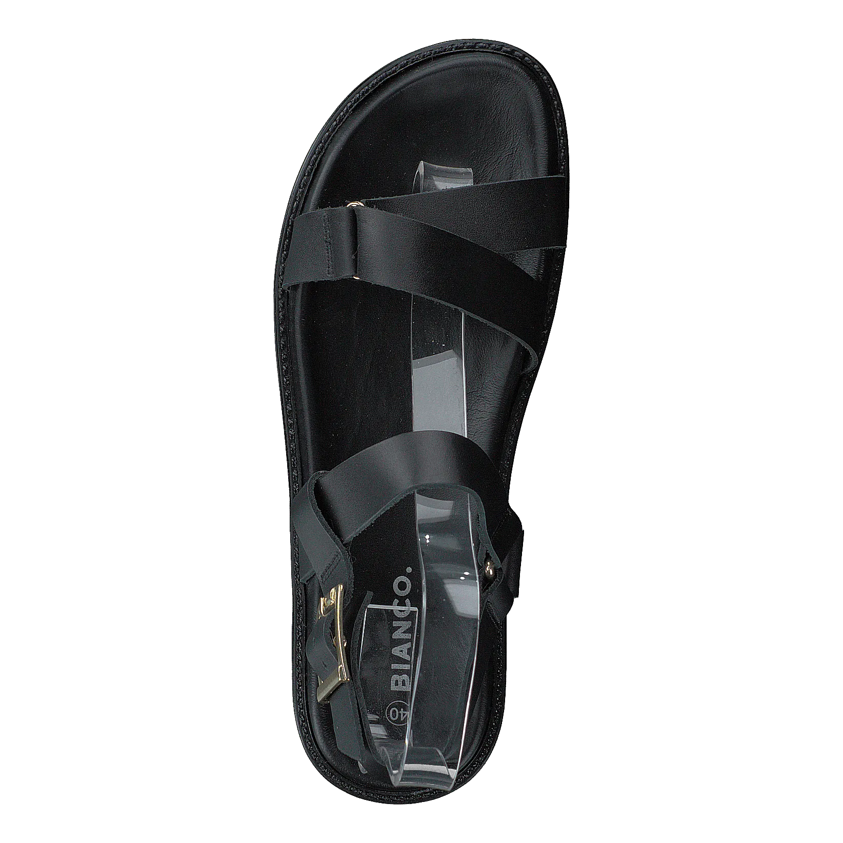 Biadebbie Leather Strap Sandal 100 Black