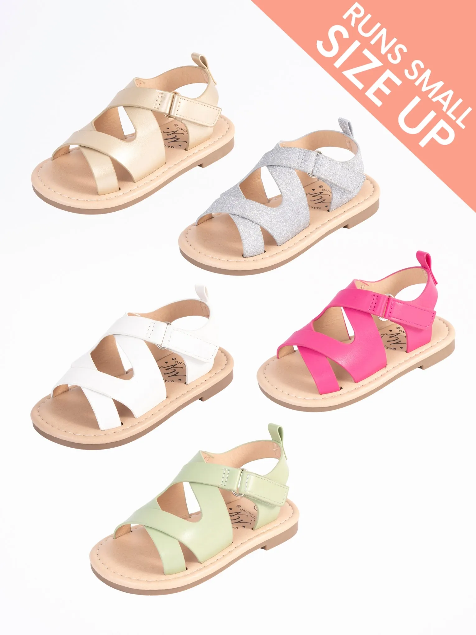 Criss-Cross Front Sandal - Order One Size Up