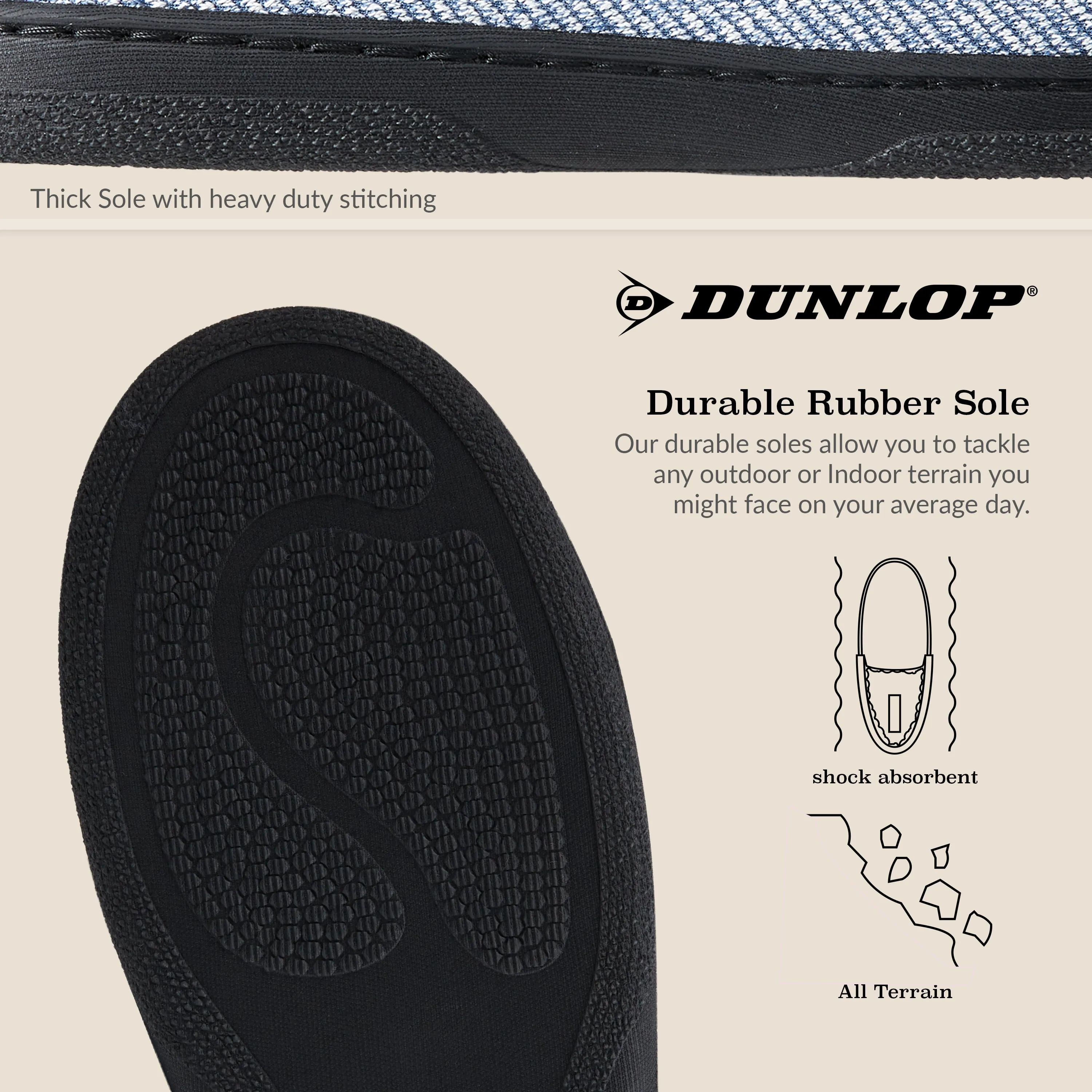 Dunlop Moccasins Slippers for Men With Rubber Sole