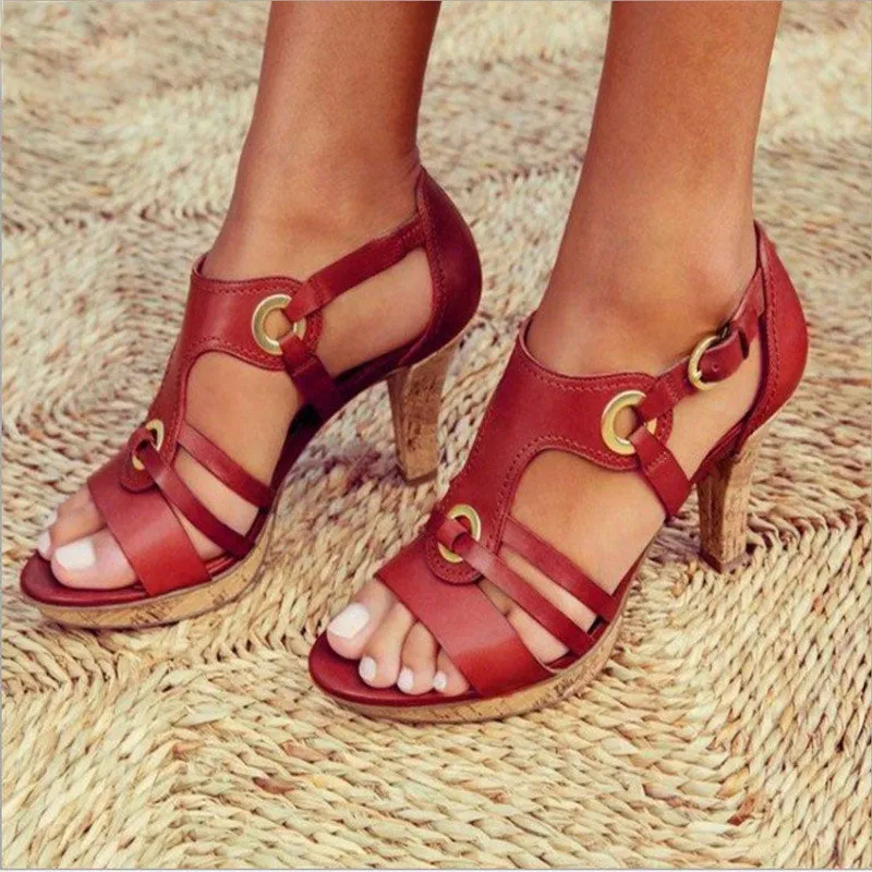 elveswallet New Style Elegant Buckle Strap Sandals