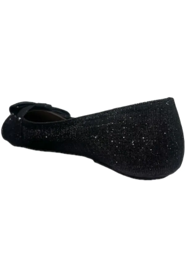 Gitana Bow Glitter Flats