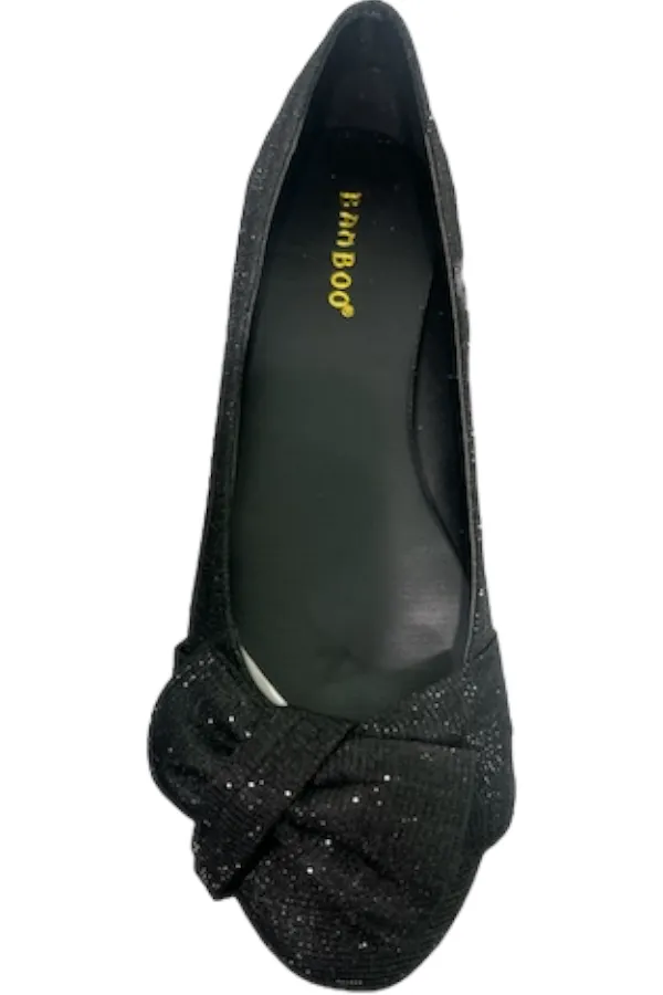 Gitana Bow Glitter Flats