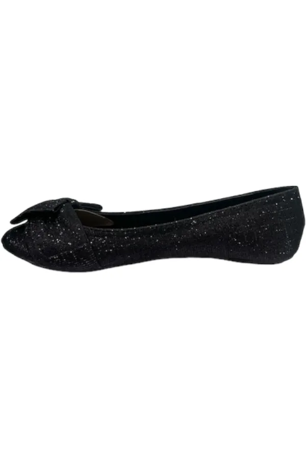 Gitana Bow Glitter Flats