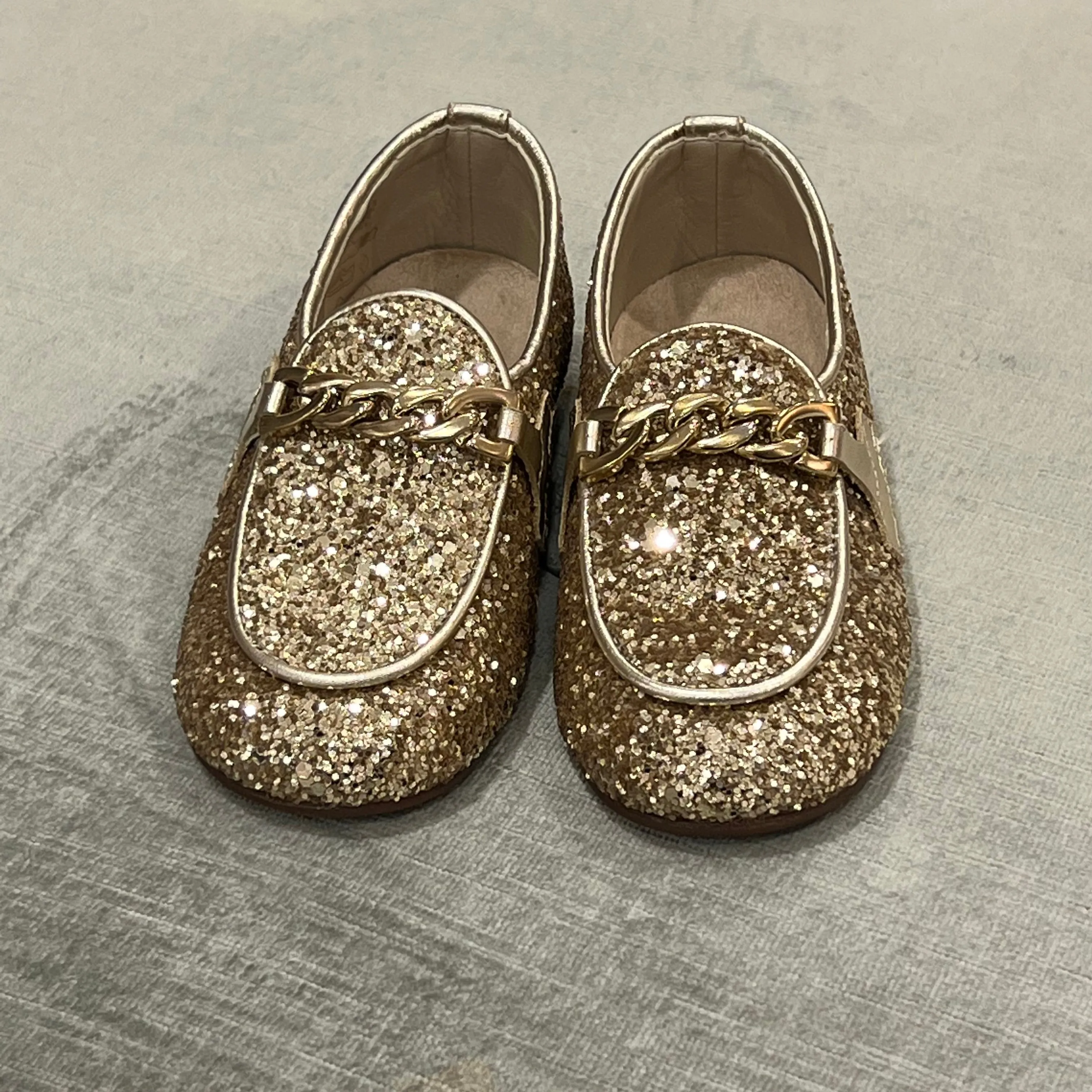 Gold Glitter Flats