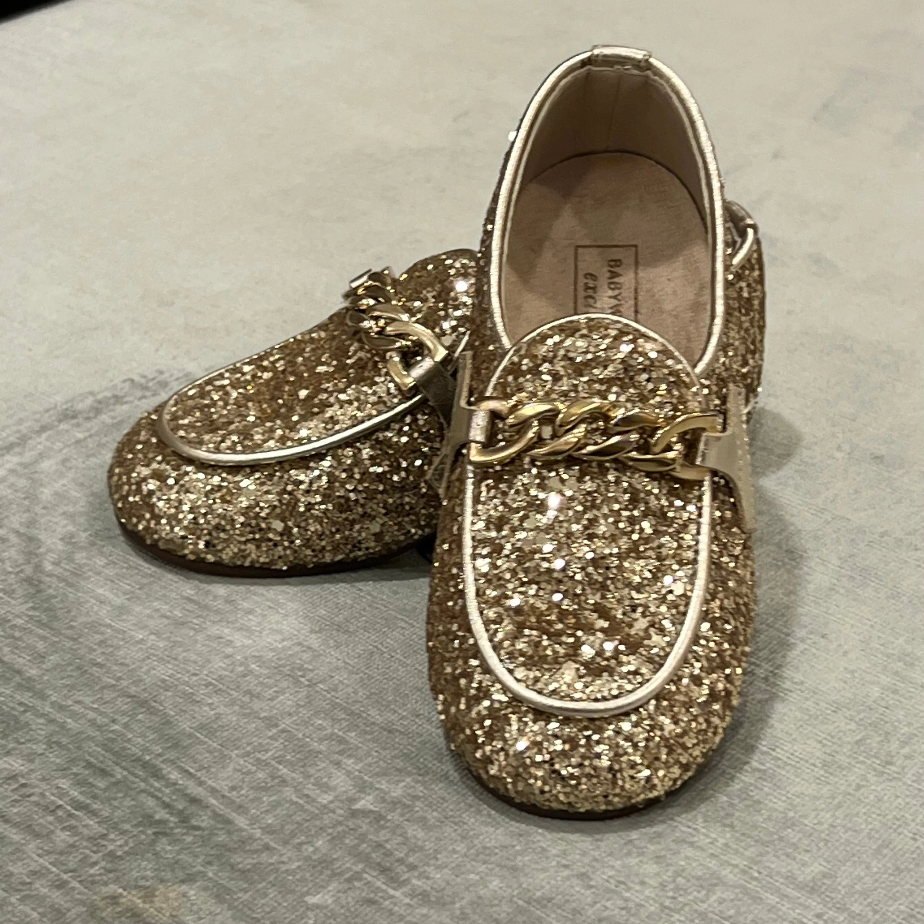 Gold Glitter Flats