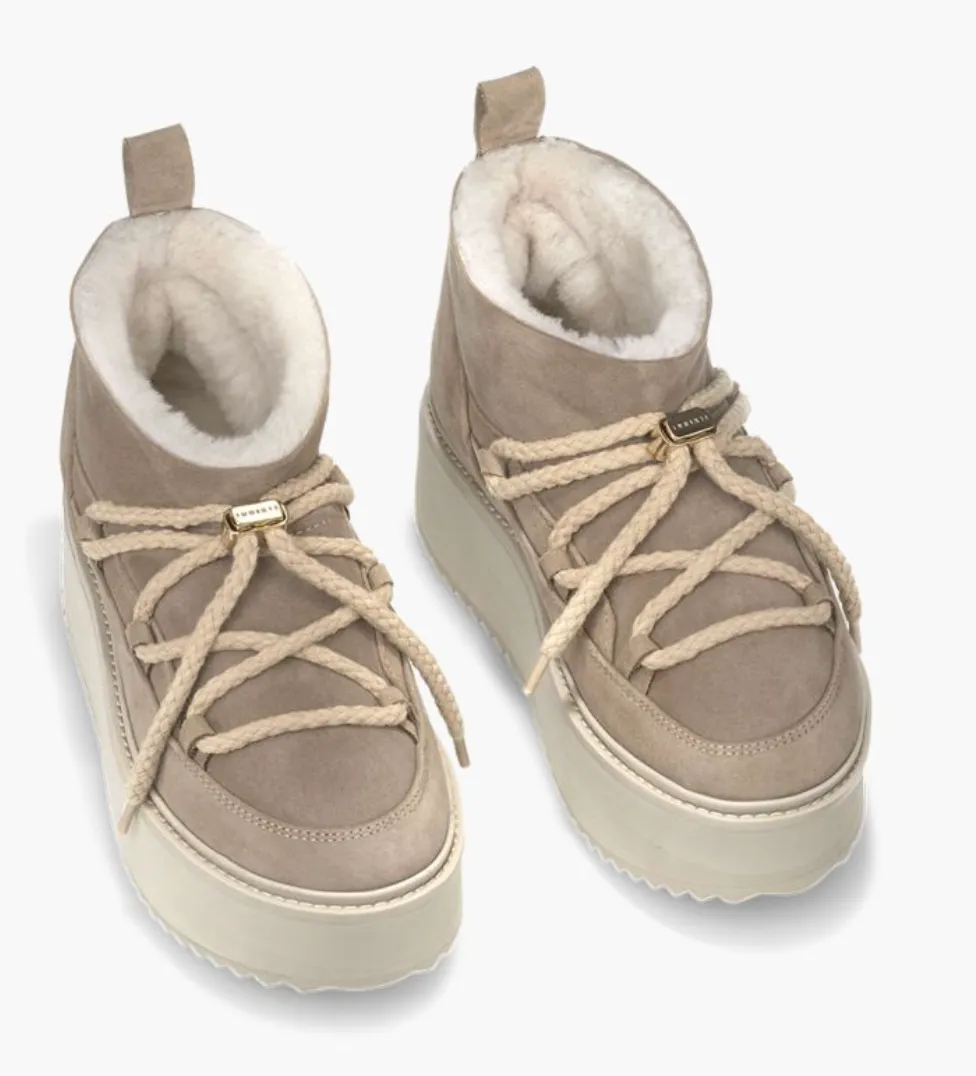 INUIKII Classic Sneaker Platform Beige Boots