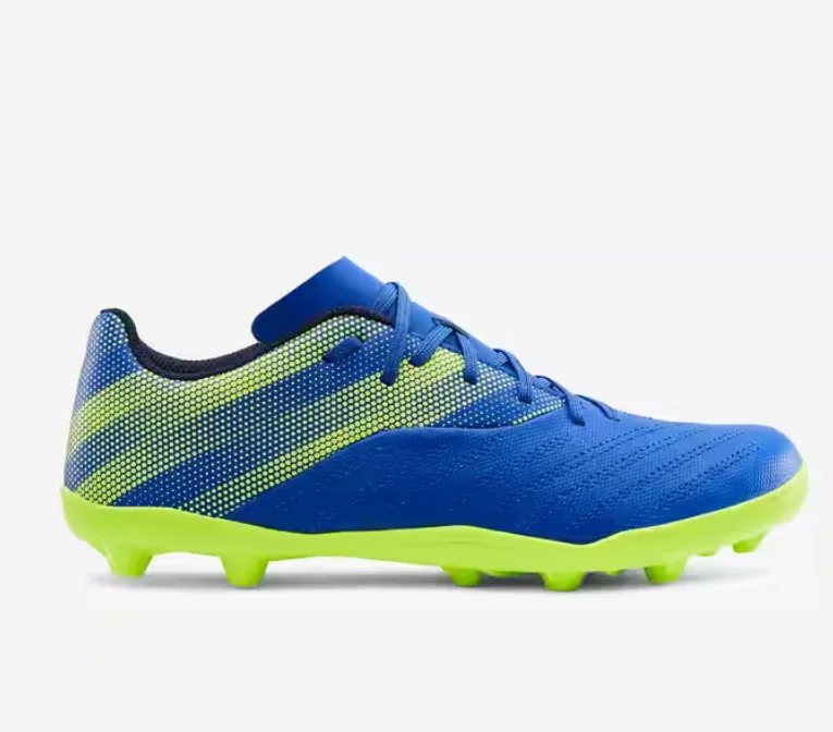 Kds' Dry Pitch Lace-Up Football Boots Agility 140 FG - Blue/Yellow