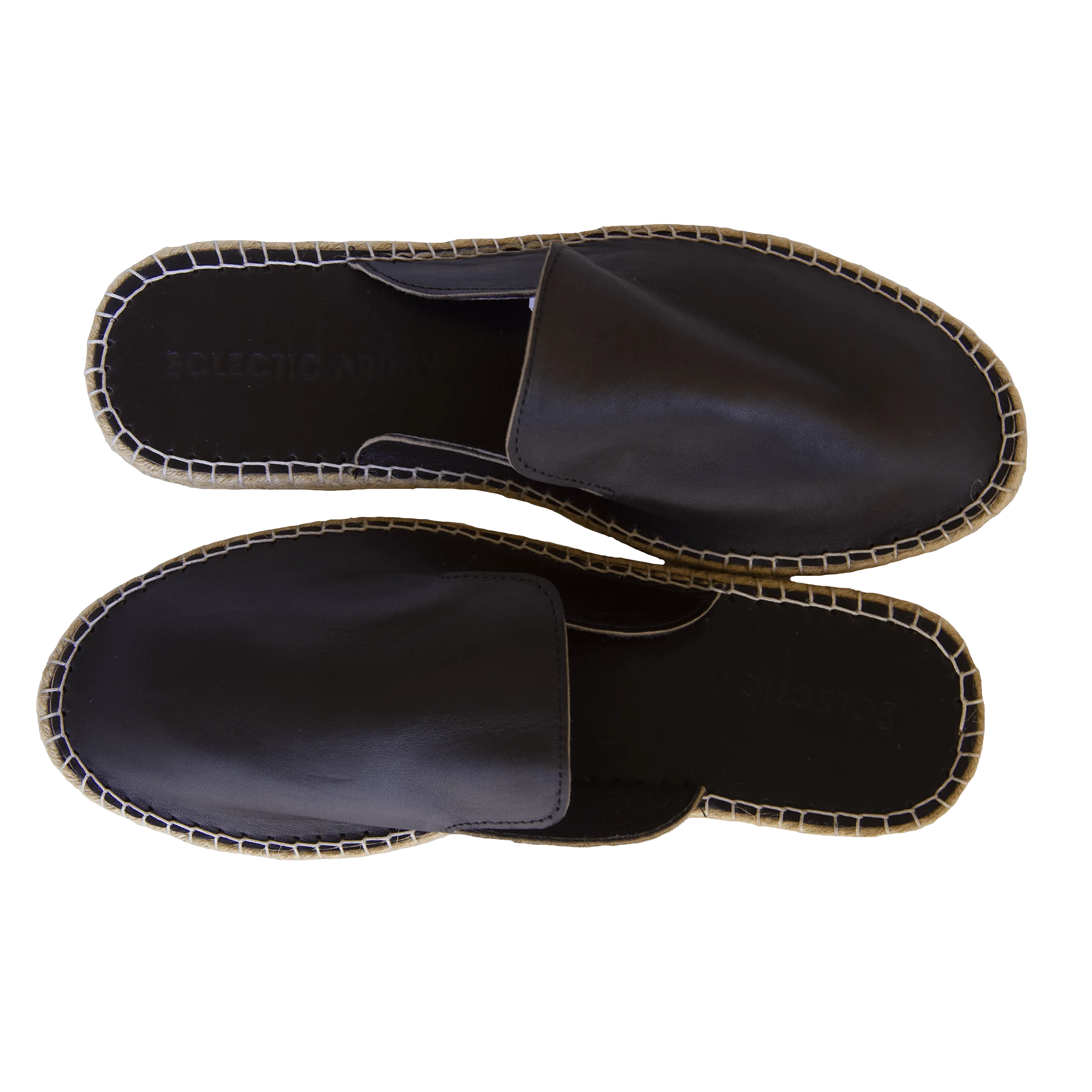 Male Leather Mule Black