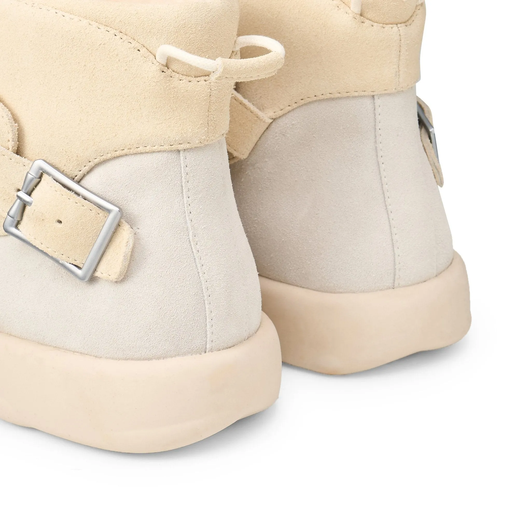 Open Smile Thick Soled Fleece Snow Boots In Cream