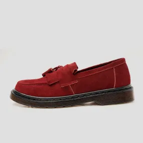 Original Loafers Tasseled Suede Maroon