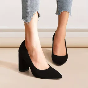 Pointed-Toe Block Heels