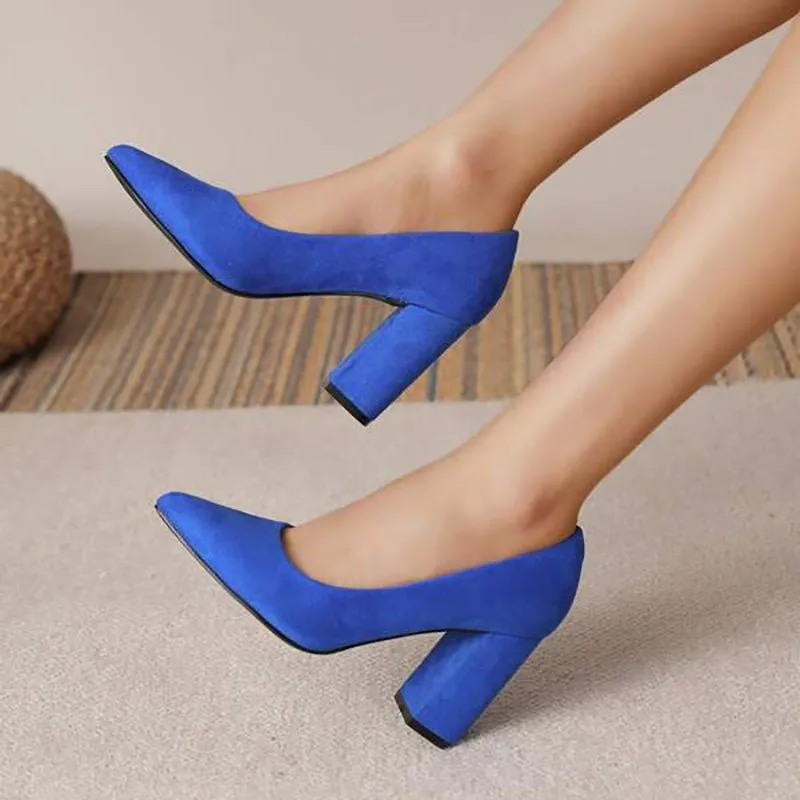 Pointed-Toe Block Heels