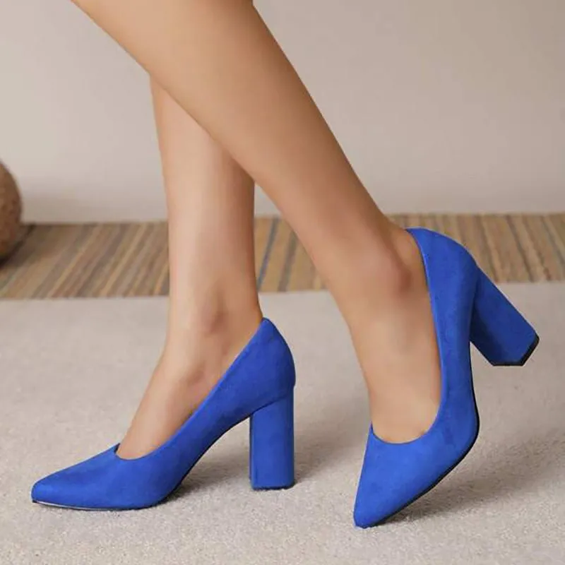 Pointed-Toe Block Heels