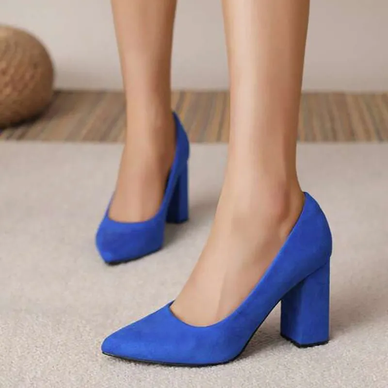 Pointed-Toe Block Heels