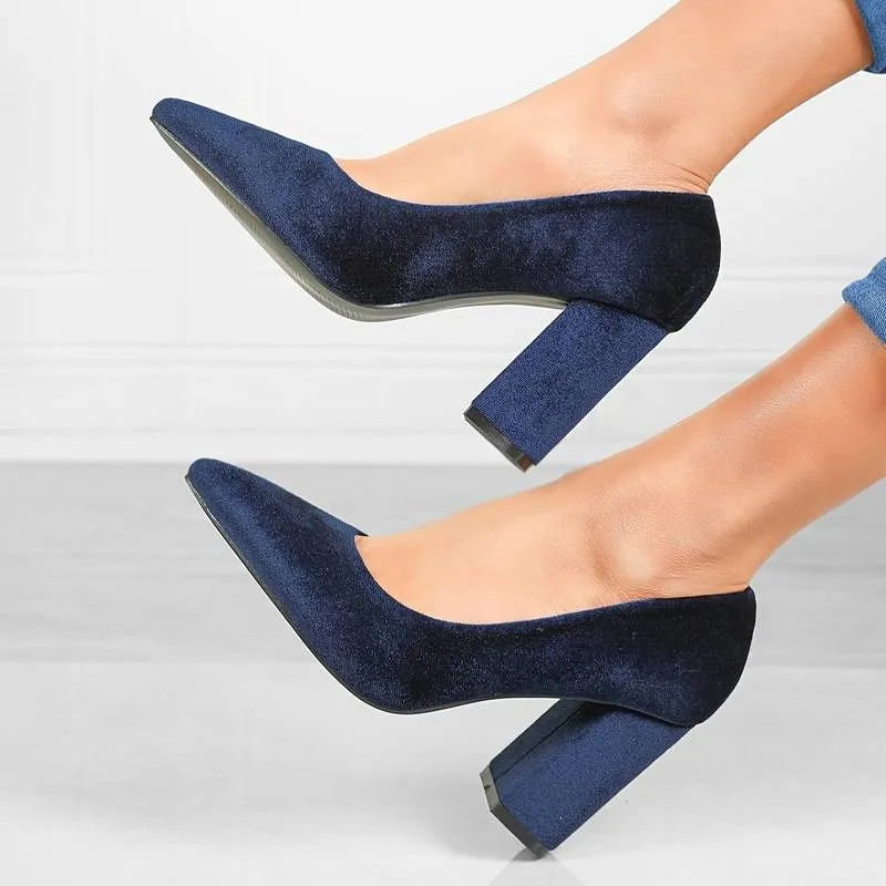 Pointed-Toe Block Heels