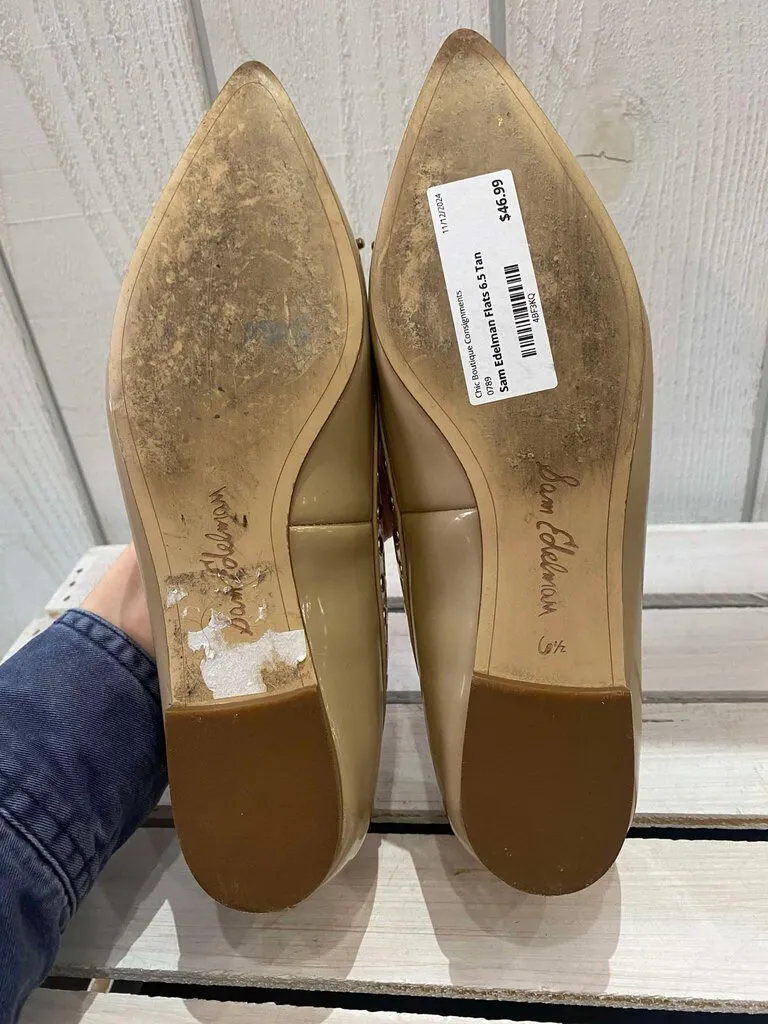 Sam Edelman Ralf Point Leather Flats - Size 6.5