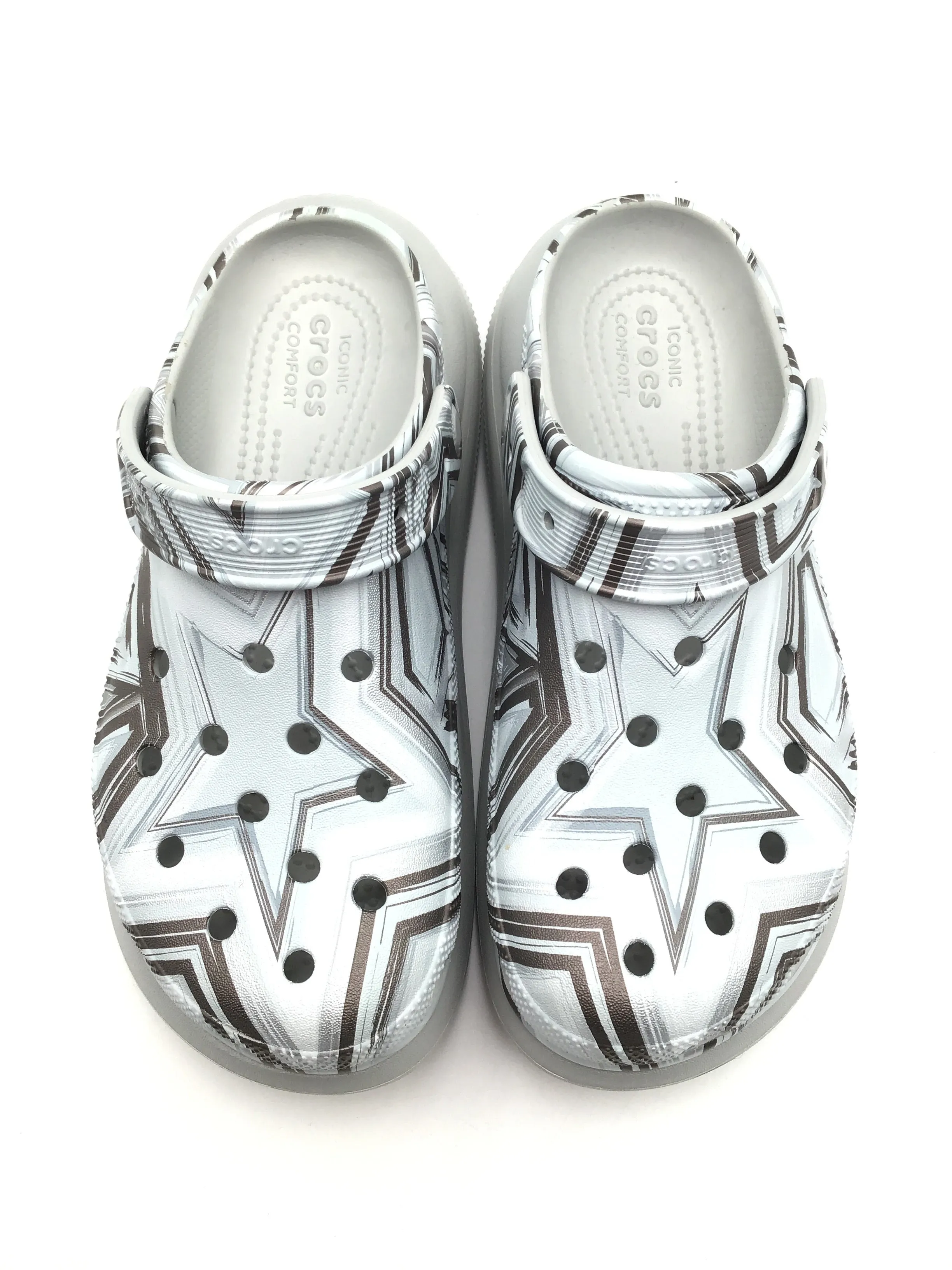 Sandals Sport By Crocs In Grey, Size: 9