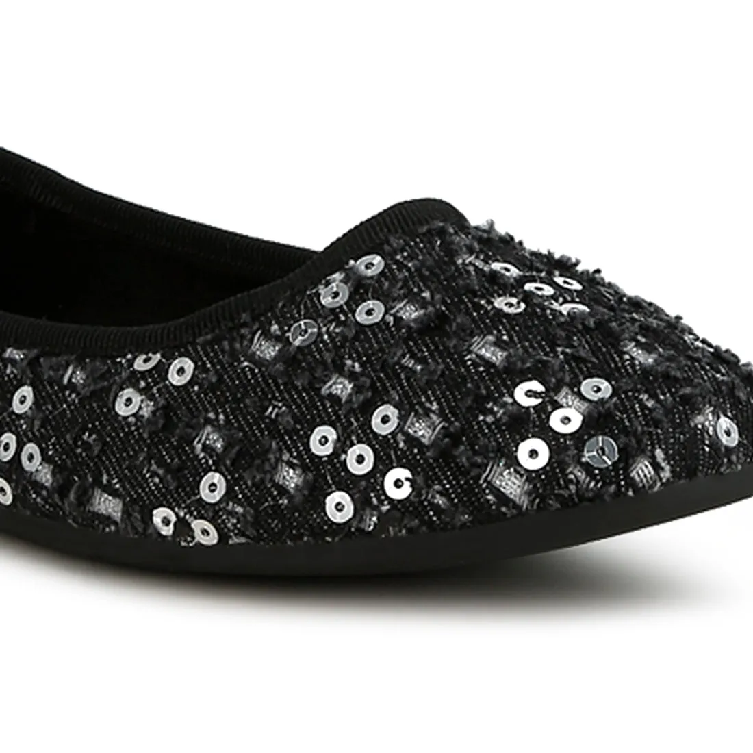 Sequin Ballet Flats