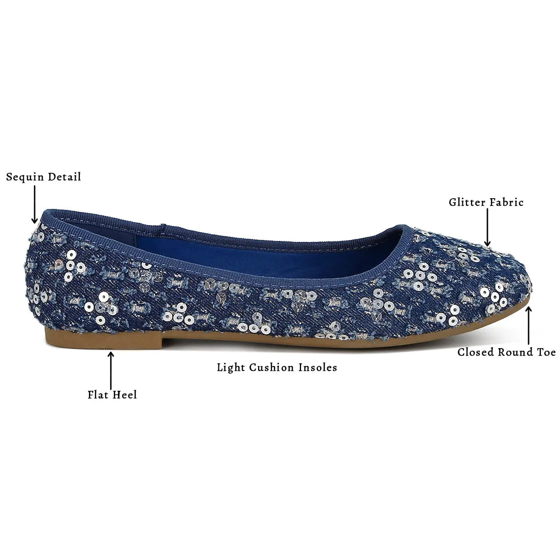 Sequin Ballet Flats