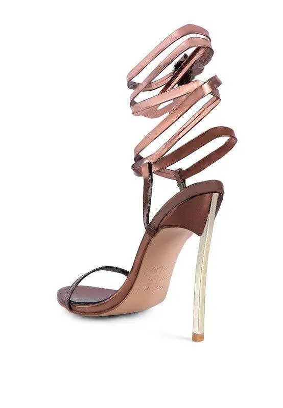 Smacker Stiletto Lace Up Sandal