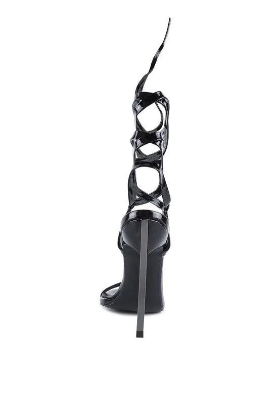 Smacker Stiletto Lace Up Sandal