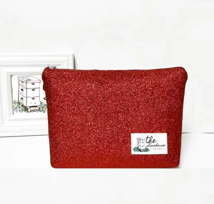 Storehouse Flats Bag - Red Glitter