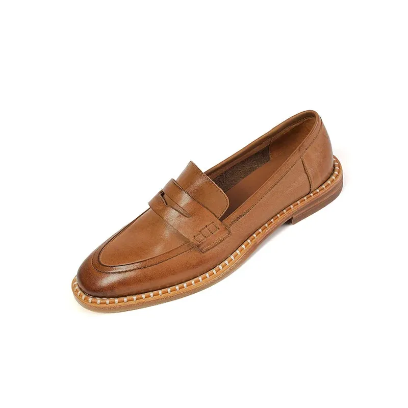 Women‘s Genuine Leather Casual Loafers