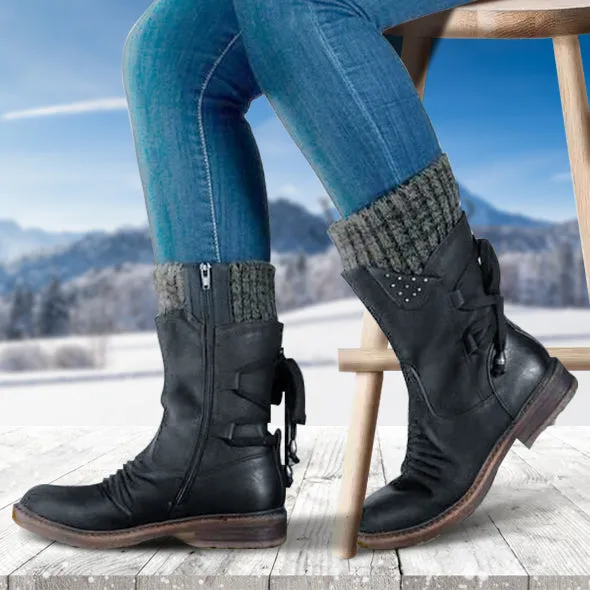 Women's Winter Warm Back Lace Up Snow Boots